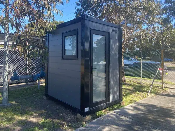 Lifestyle Portable Bathroom Insitu Angle View